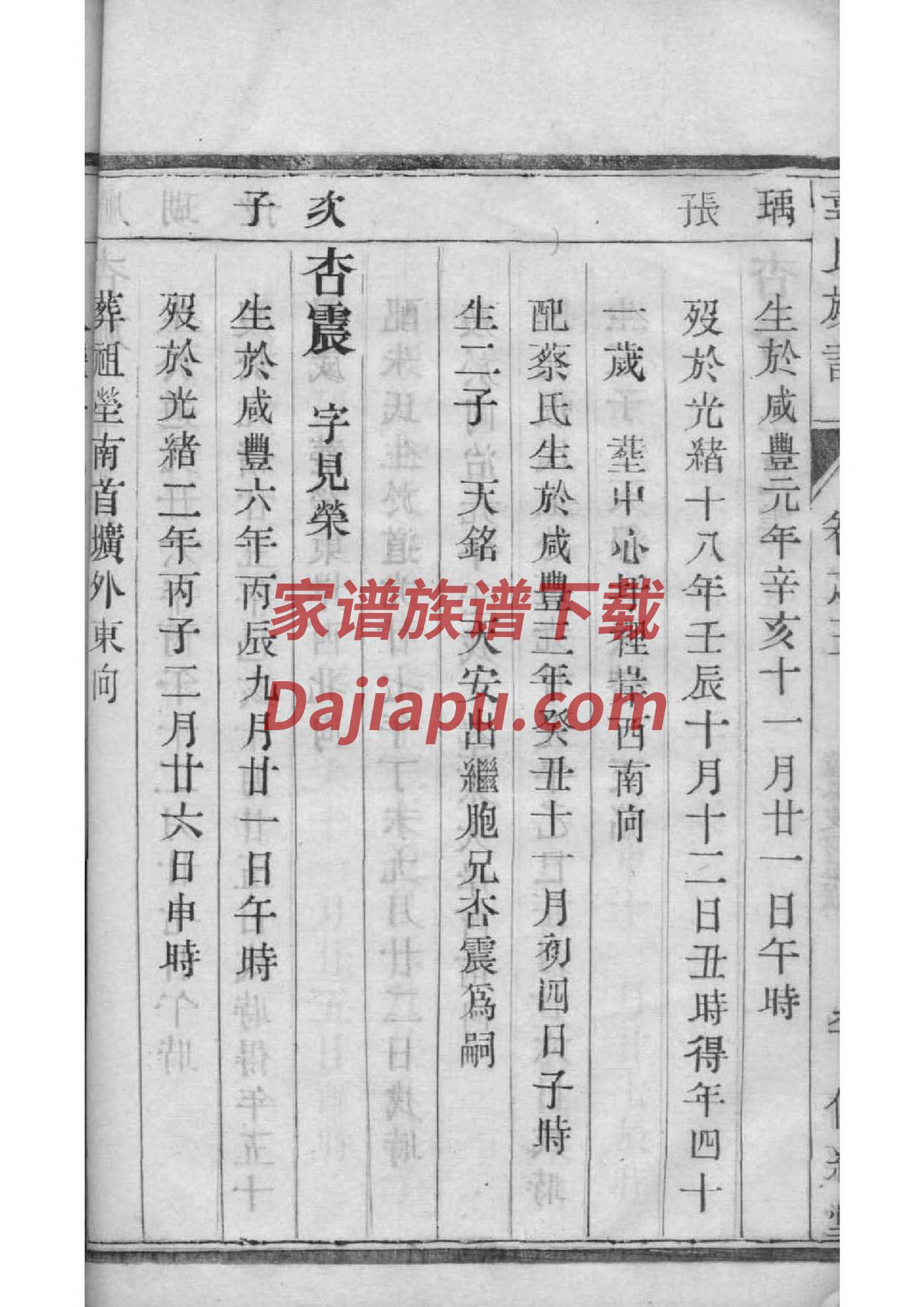 蒋氏家谱目录