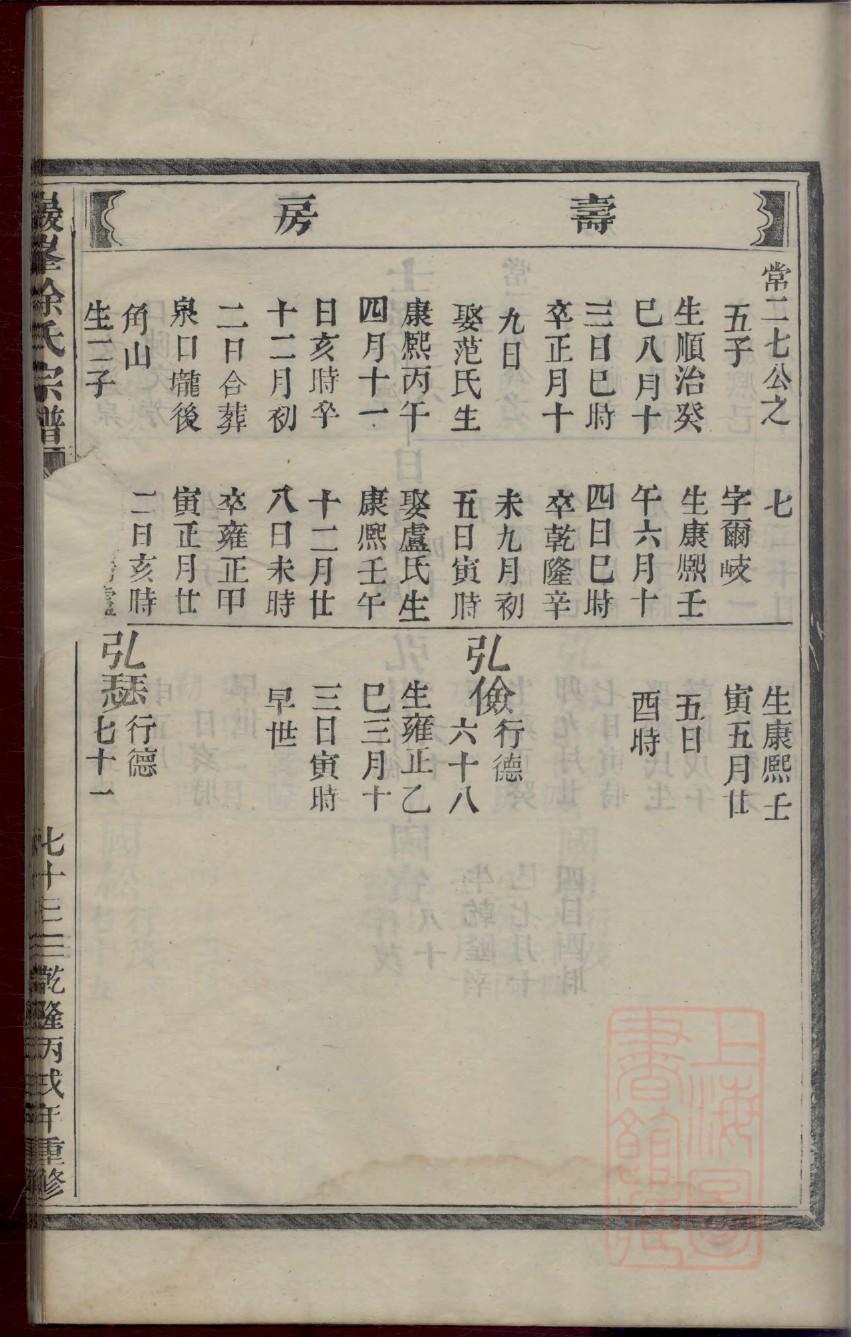 安姓取名家谱