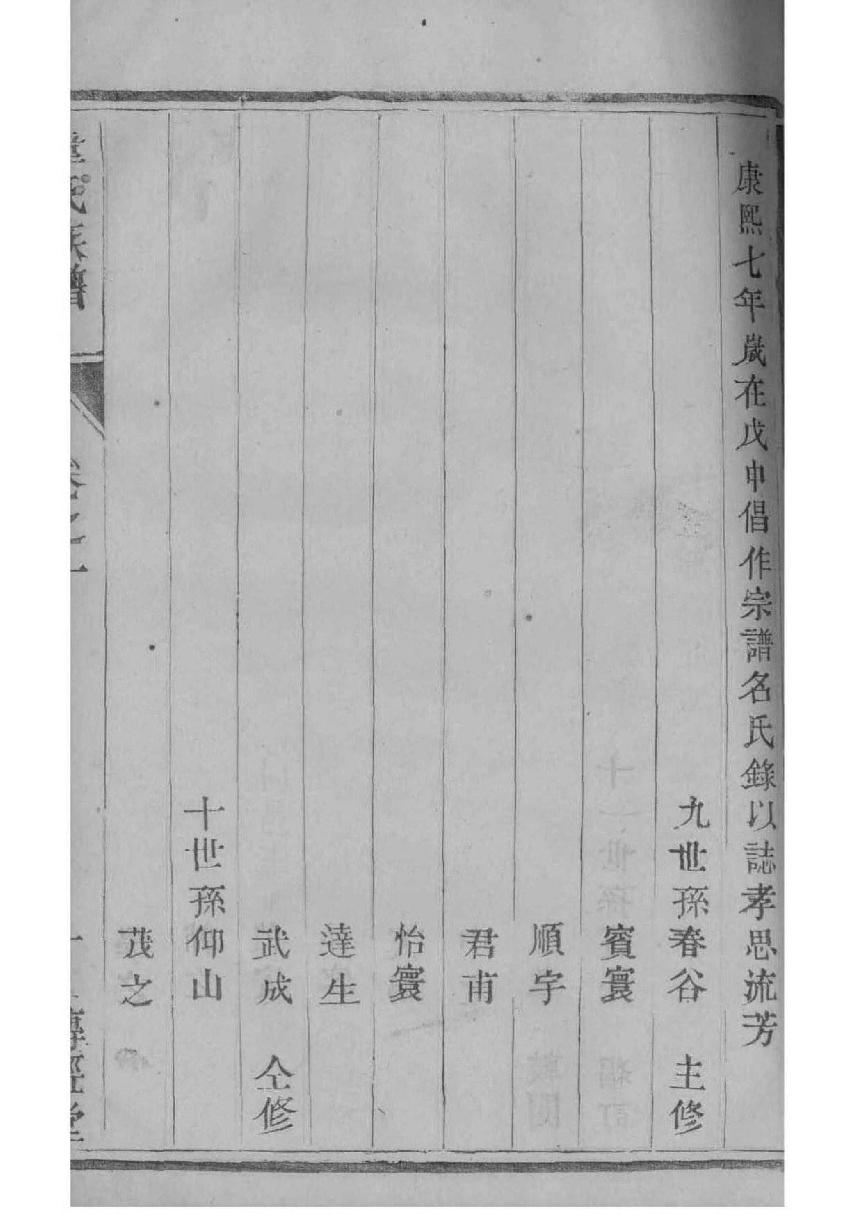 王氏家谱有继树成先志的没