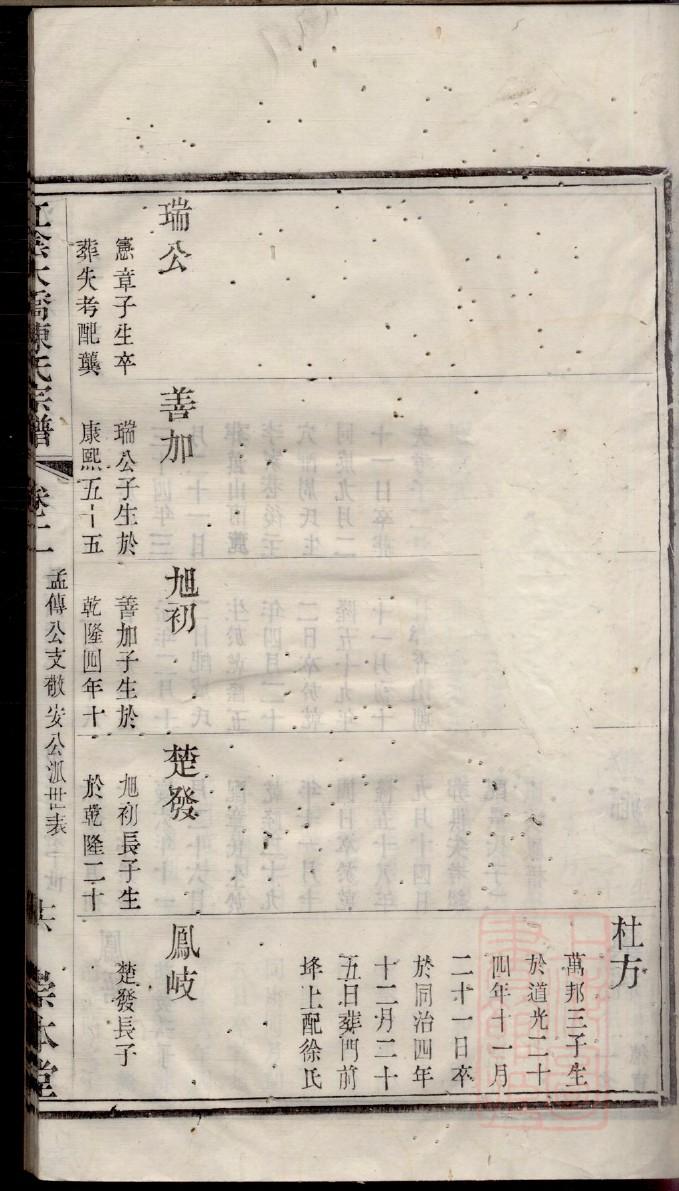 贵姓族谱字辈排行