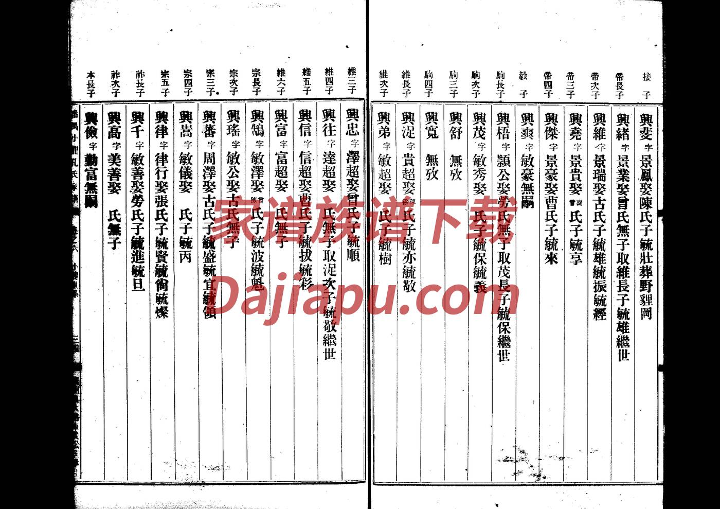 青氏族谱字辈