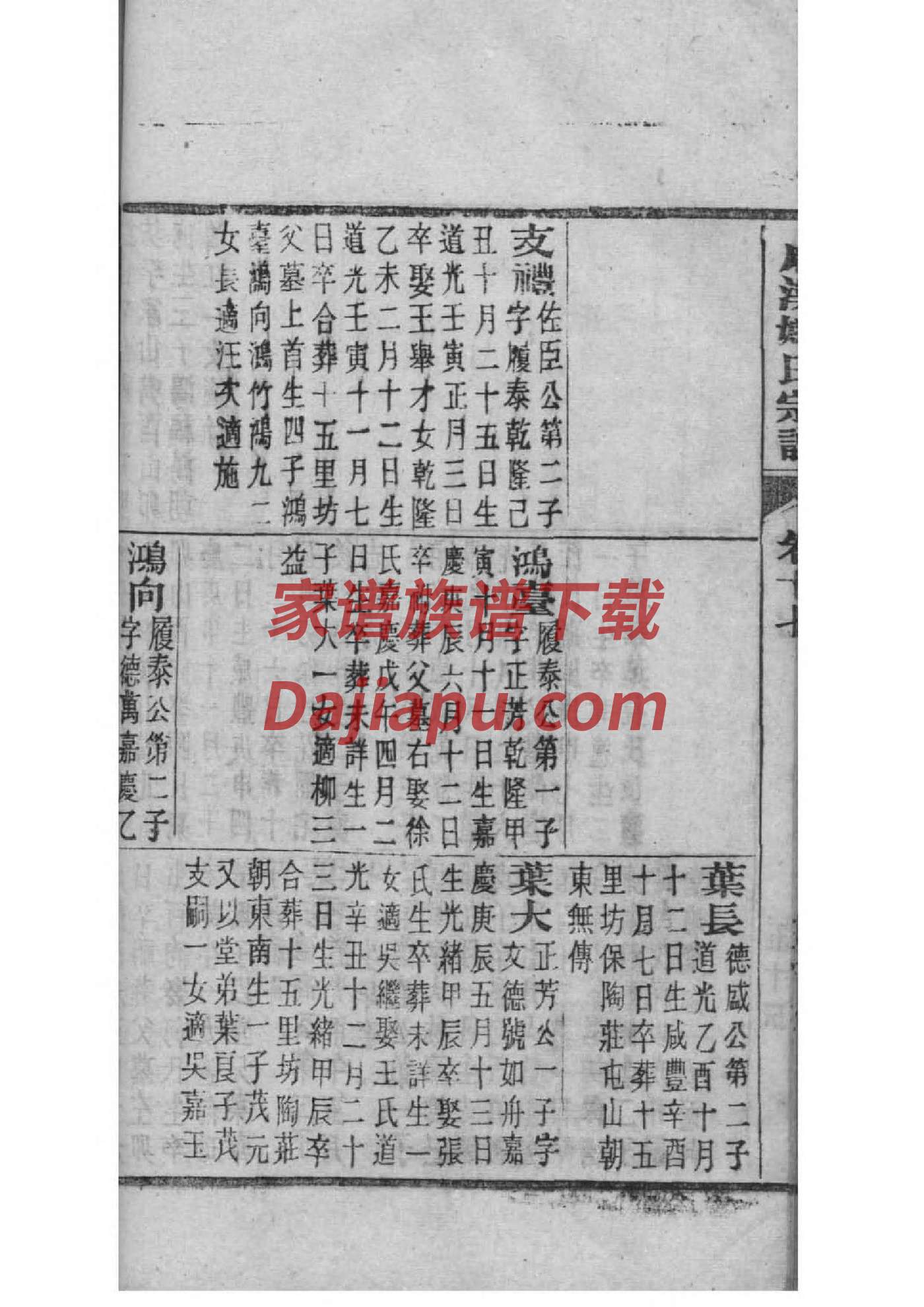 续修家谱的写法