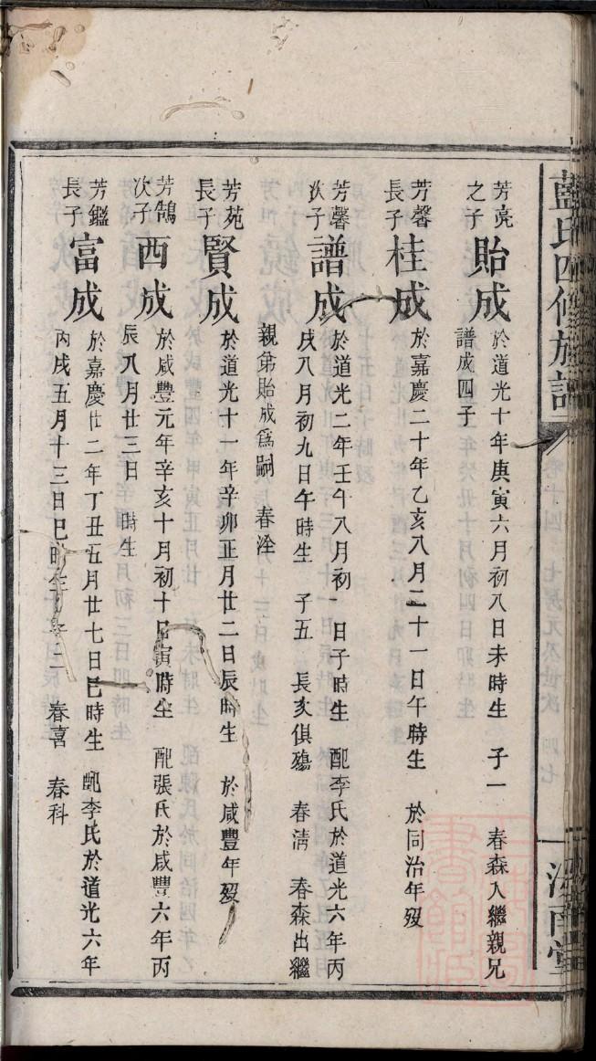 张家族谱字辈排列安徽