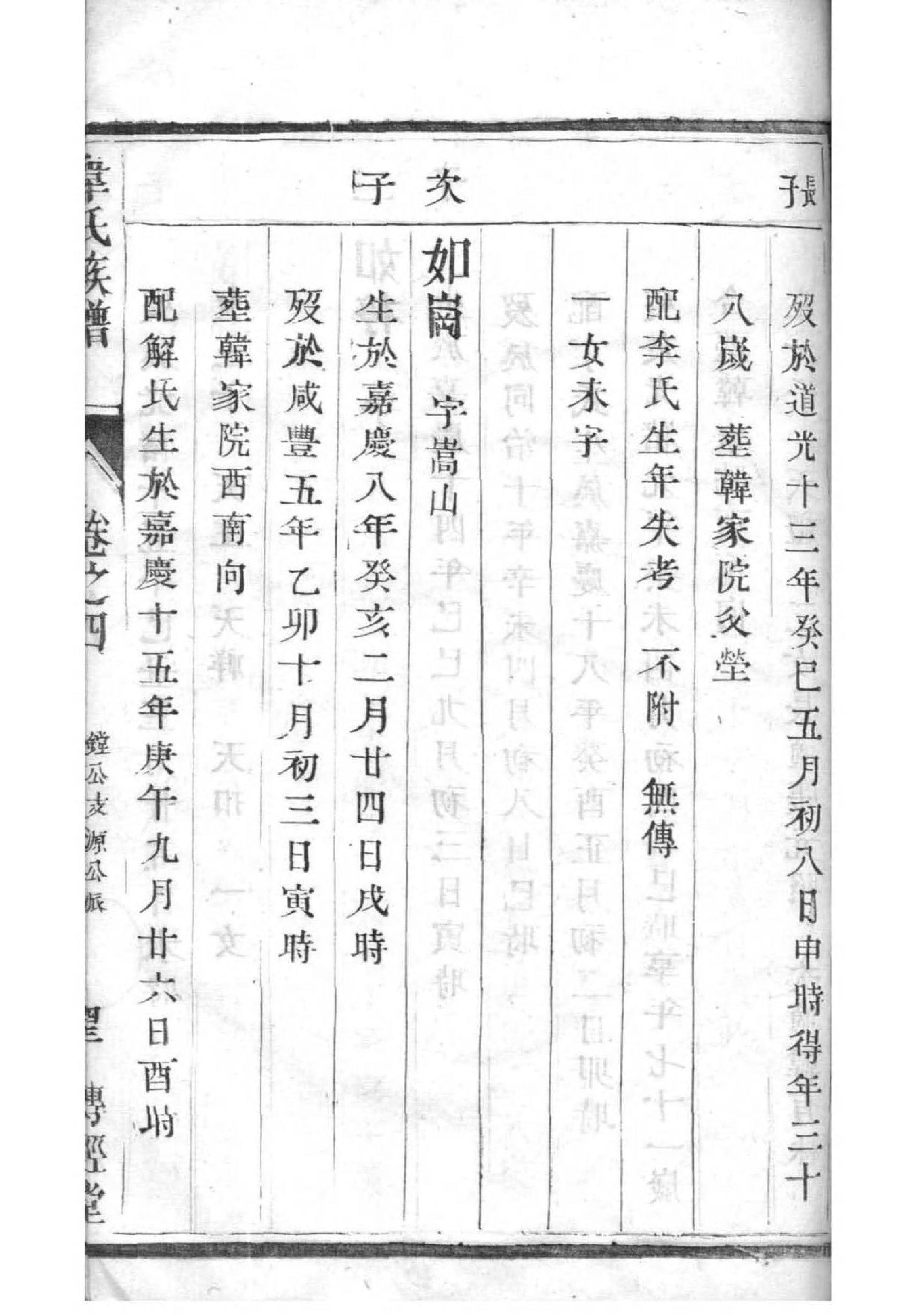 仝姓族谱字辈排行