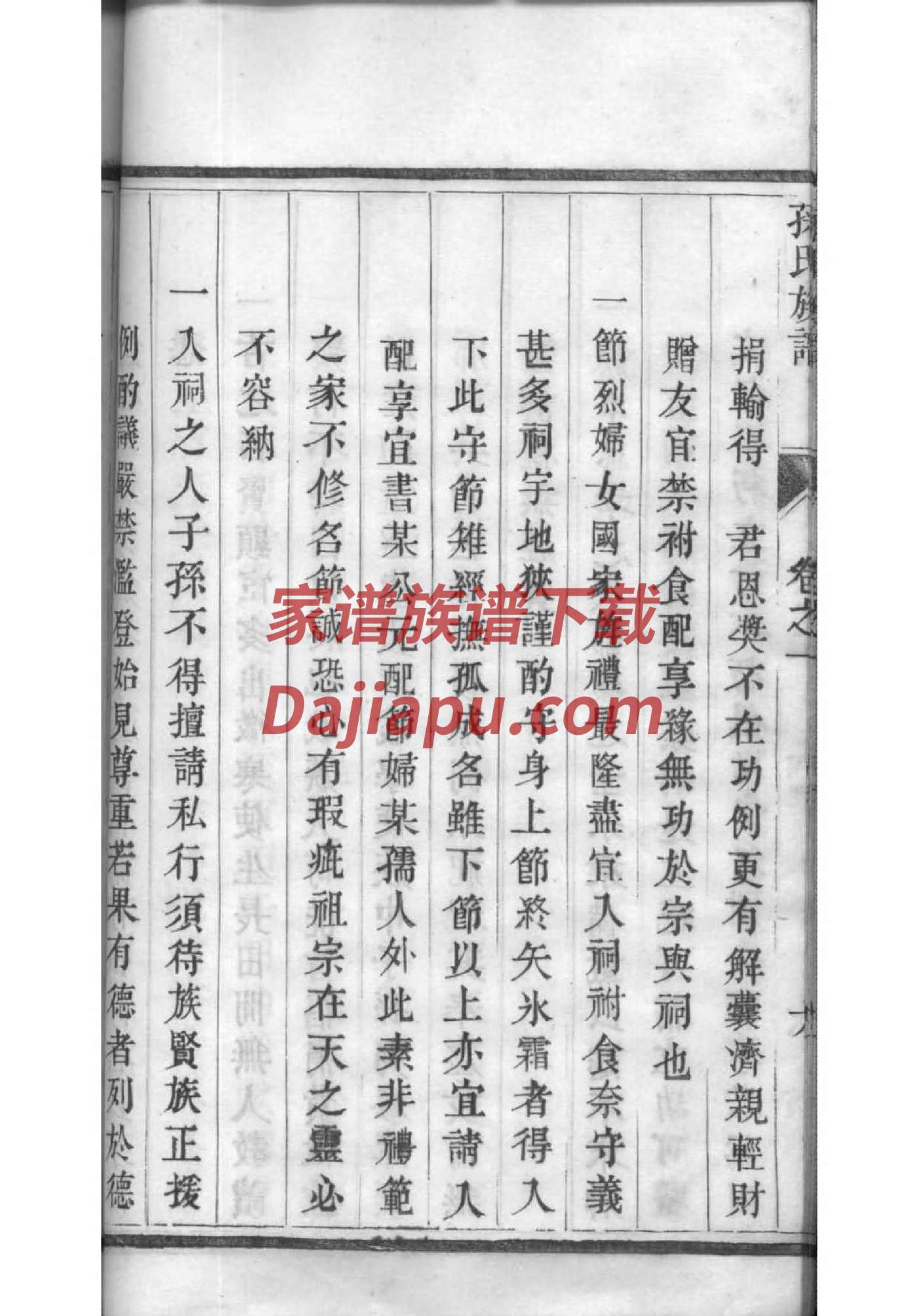 巨姓族谱字辈排行