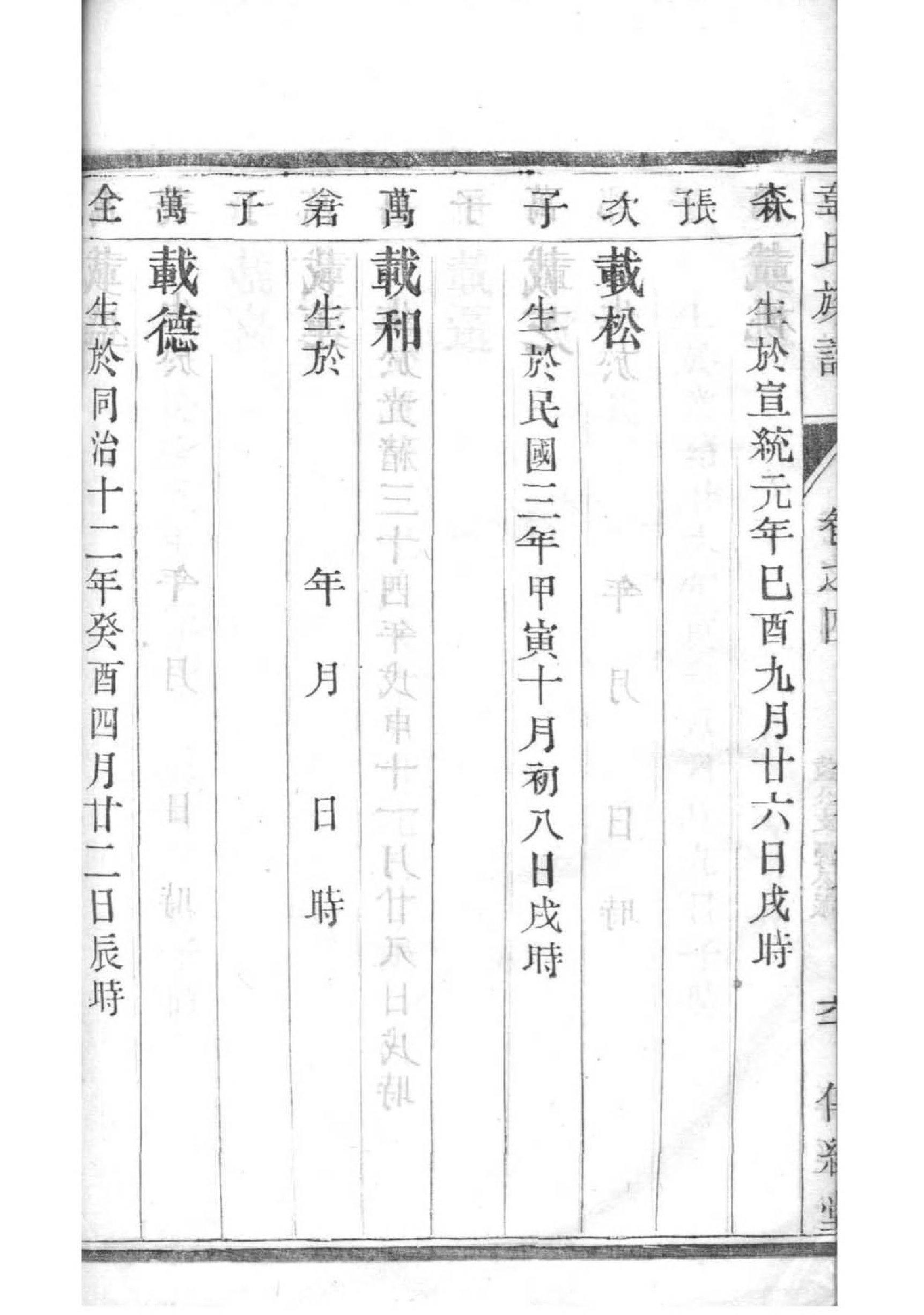 项氏家谱字辈