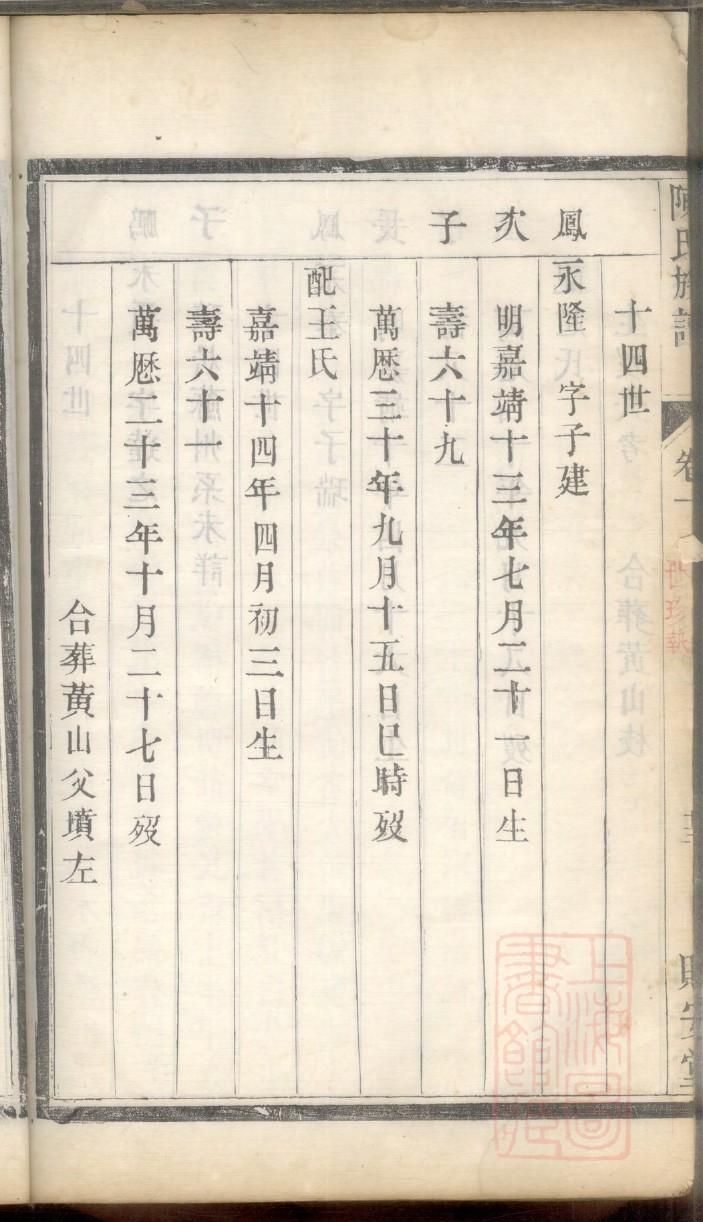 王氏家谱信息